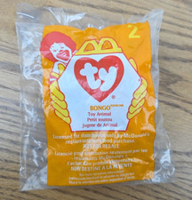 1993 Tag TY Teenie Beanie Baby 1998 McDonalds Toy 2 Bongo the Monkey New NIP
