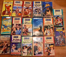 LOT OF 17 Walt Disney VHS Tapes Home Videos Slip Cases