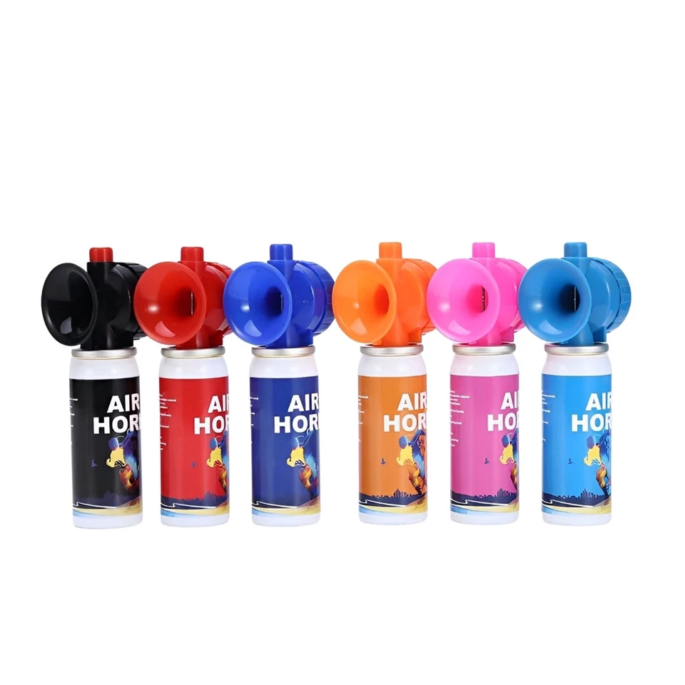 2 Super Loud Mini Air Horn Can Emergency Hand Held Compressed Boat Horns Boating - Image 2 of 4