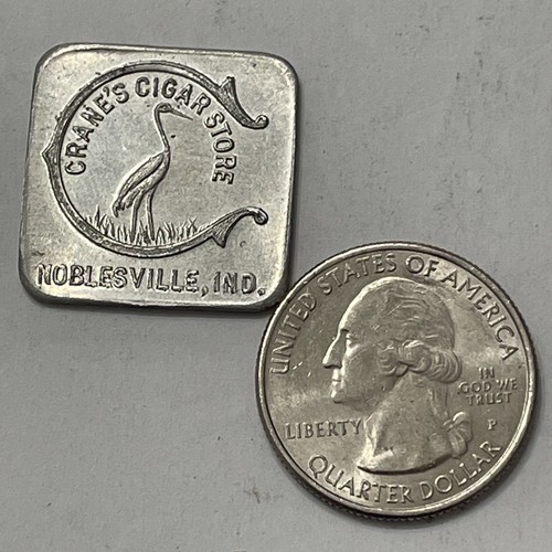 Noblesville Indiana Handelsmedaille Crane’s Cigar Store 5¢ - Bild 3 von 3