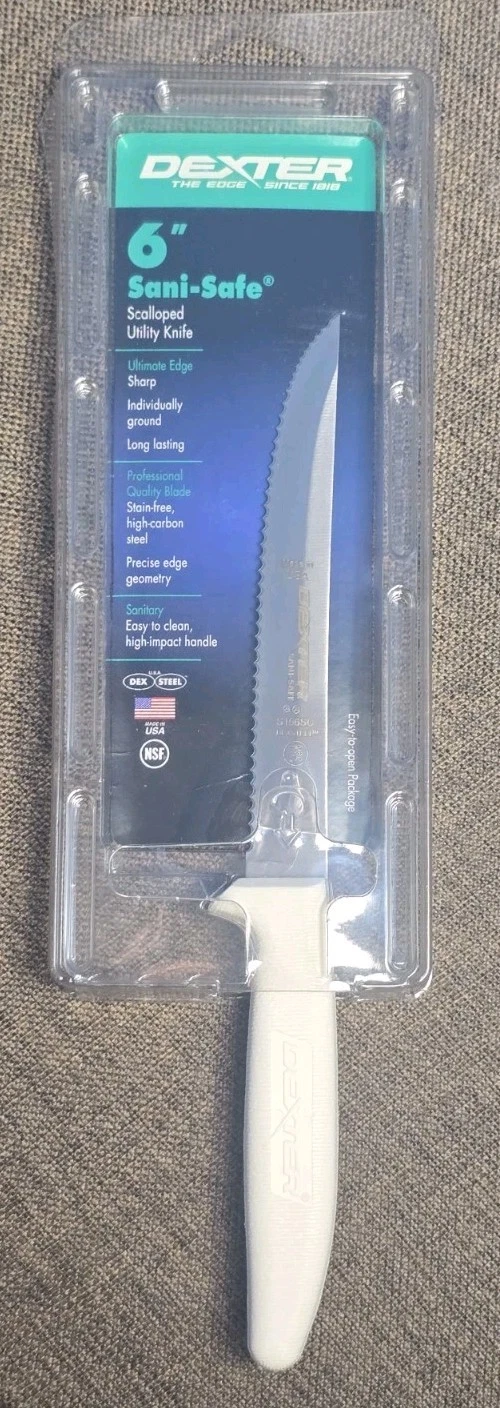 2016 Dexter Russell 6" Sani Safe Utility Knife 13303 Scalloped USA VINTAGE