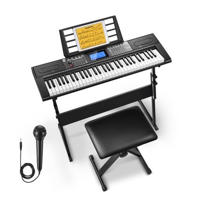 61 Key Keyboard Piano with Stand - Donner Electric Piano Kit for Adults Kids
