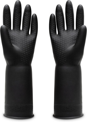 Chemical Resistant Latex Gloves,Cleaning Protective Safety Work Heavy Duty Rubbe
