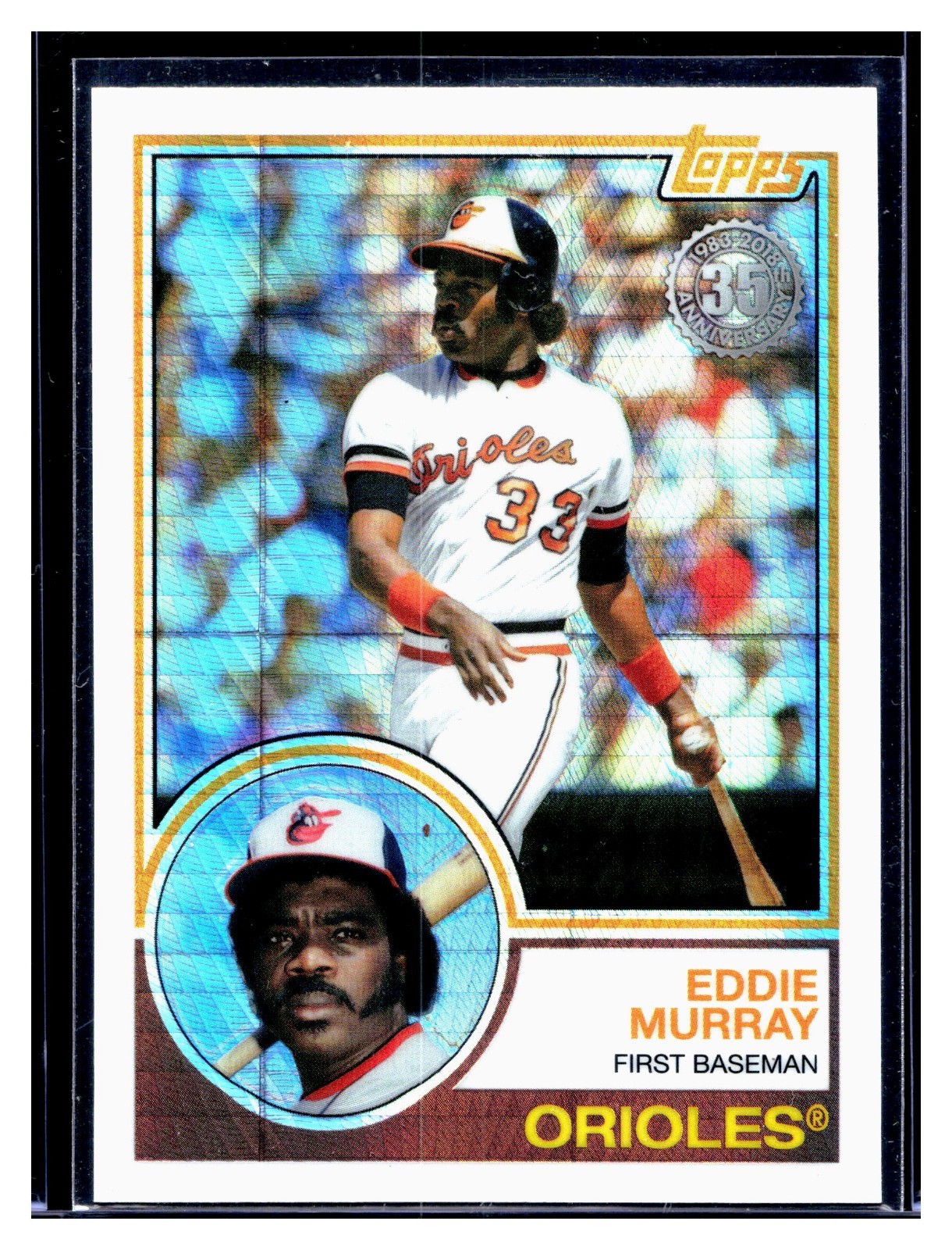 2018 Topps Update 83 Chrome Silver SP #105 Eddie Murray Baltimore O's MLB HOF
