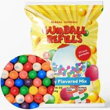 Gumballs for Gumball Machine Refill Bubble Gum 1lb Multi 