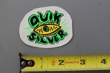Quiksilver Surf Clear Neon Green Yellow Eye Original QS1 Vintage Surfing STICKER