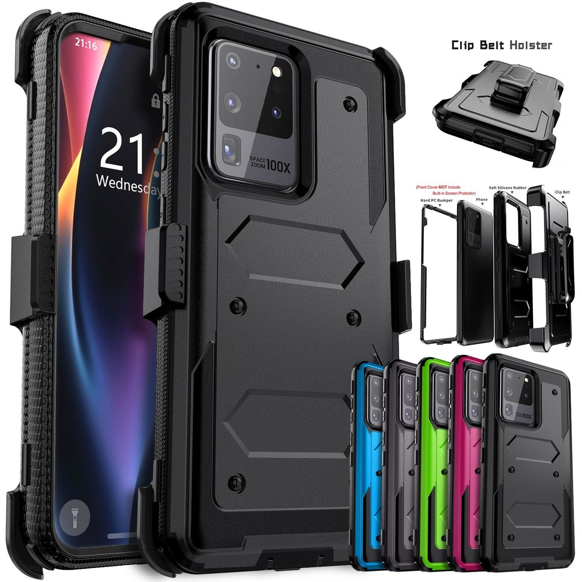 S21 Ultra Samsung S20 Ultra Phone Case With Screen Protector