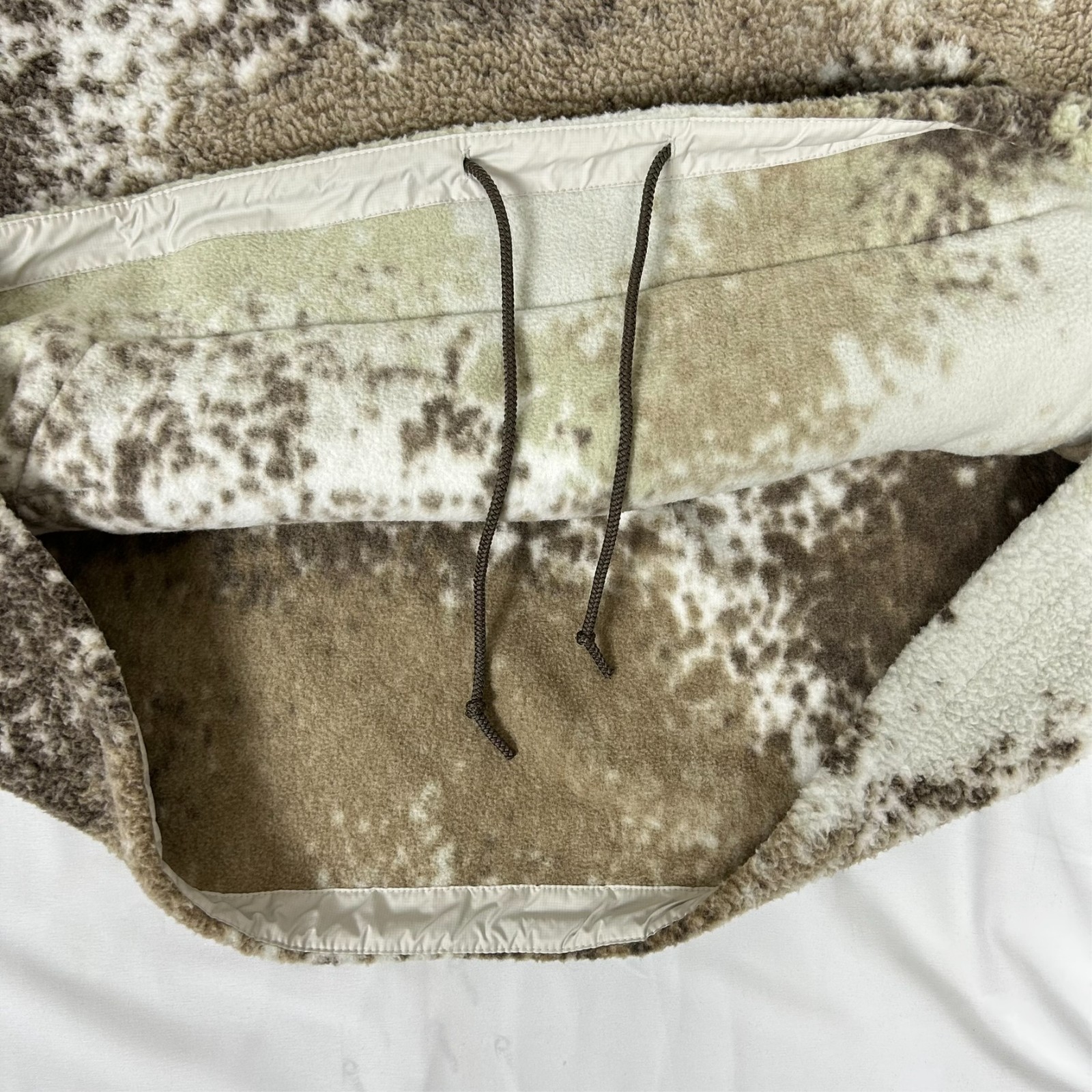 Nike Sportswear Essentials+ Half Zip Sherpa Hoodie LARGE Mens Browns DD5009-072 image 2