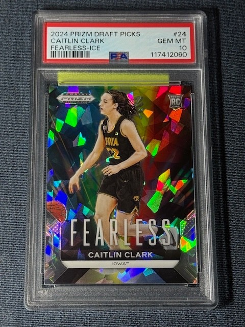 PSA 10 - 2024 Prizm Draft Picks #24 Caitlin Clark "FEARLESS-ICE" RC - ROOKIE