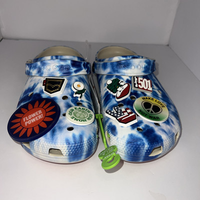 Levi s x Crocs Limited Edition Classic Clogs Tie Dye Size M 10/W 12