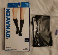SIGVARIS Dynaven Men's 20-30 Compression Knee High Black SL Closed Toe Sealed