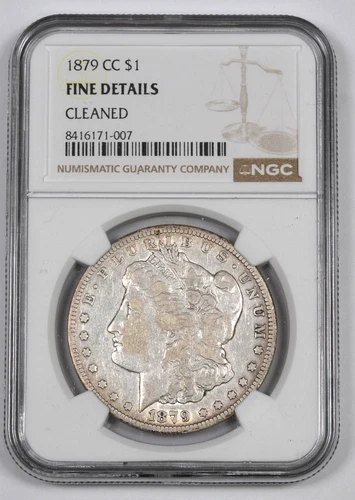 1879-CC Morgan Silver Dollar NGC Fine Details Carson City Mint