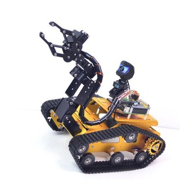 Raspberry Pi Smart WiFi Robot Car Kit, with 2DOF Hd Camera 4DOF Robotic Arm T...