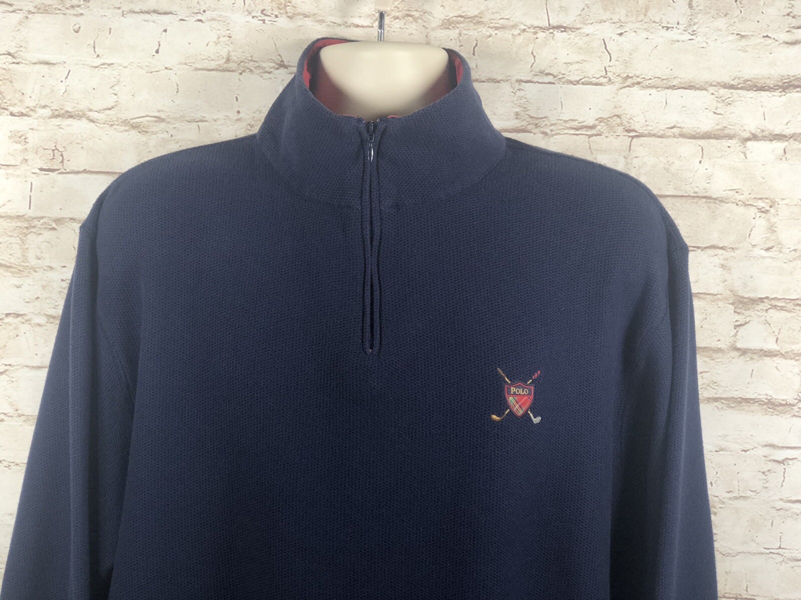 polo ralph lauren quarter zip knit sweatshirt