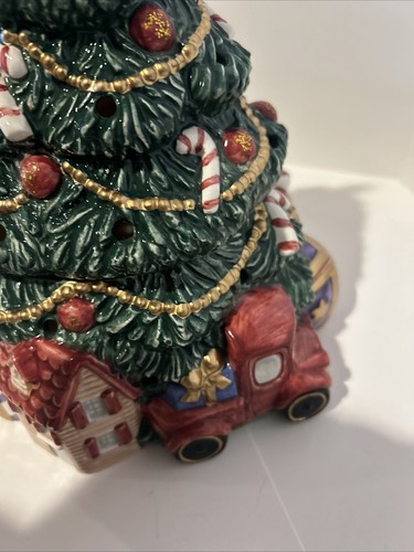 Fitz And Floyd Ceramic Christmas Tree Votive Candle Holder 2 Pcs 1994 - Bild 9 von 13