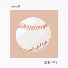 Baseball Needlepoint Kit or Canvas