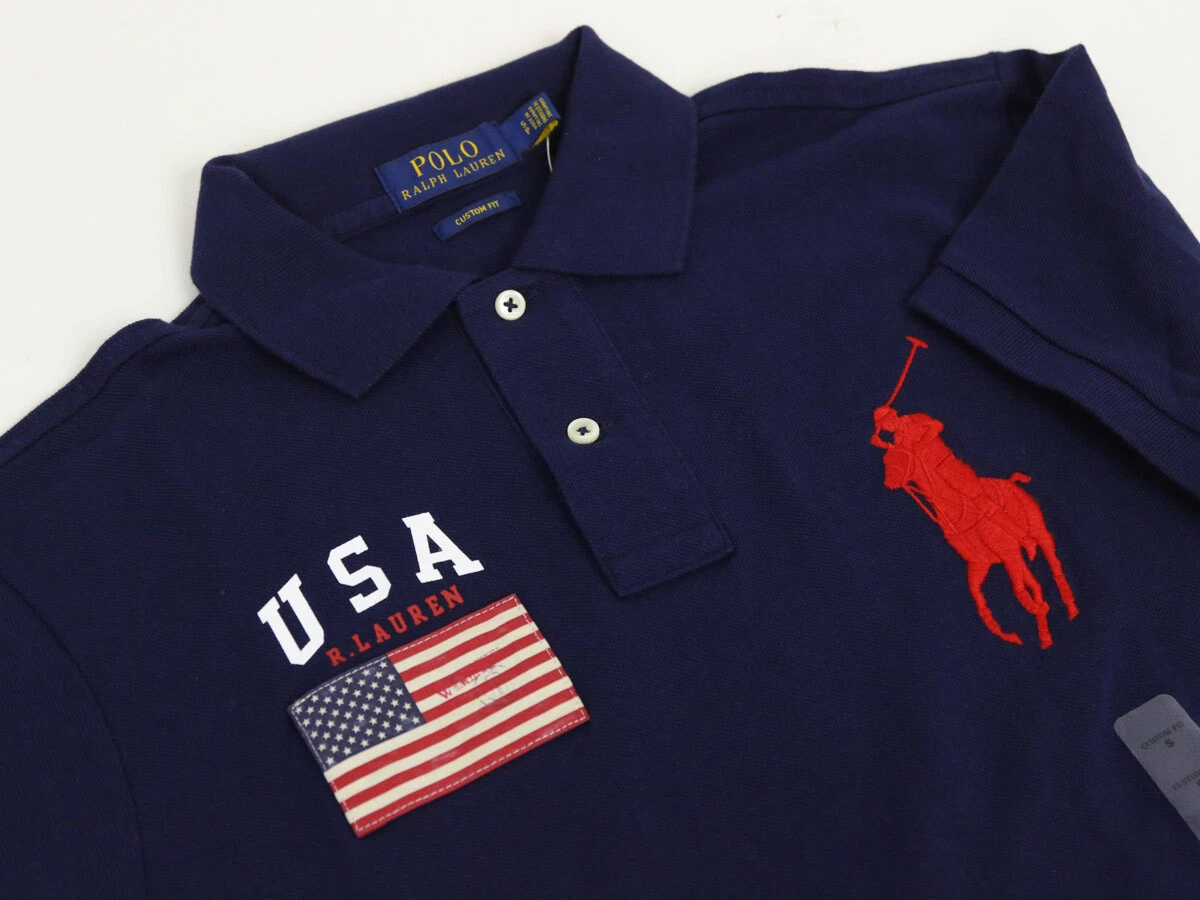 Ralph lauren custom discount flag polo shirts