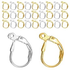 Leverback Earring Hooks 80pcs French Ear Wire Lever Back Earwire for Jewelry