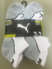 New Mens Puma 6 Pair Cushioned Low Cut Athletic Socks.