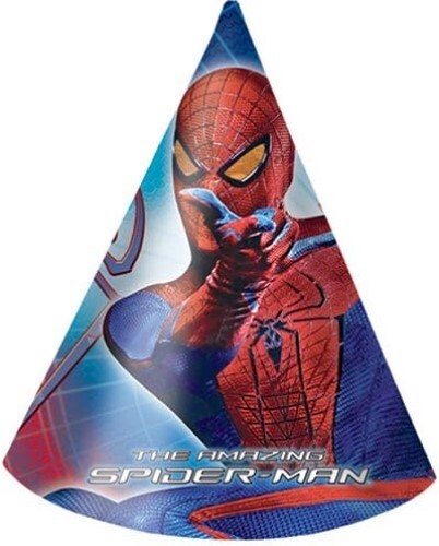 The Amazing Spiderman Party Hats pack of 6