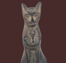 RARE ANCIENT EGYPTIAN ANTIQUE PHARAONIC Tut Cat Bastet Old Egypt Statue EGYCOM