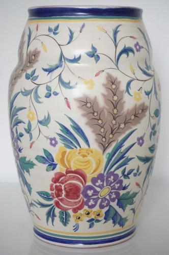 Poole Pottery Red Earthenware Art Deco Pattern ZW Vase - Ruth Pavely - c.1926-30 - Picture 4 of 15