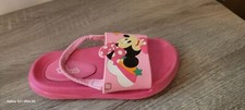 Disney-Girl's Minnie Mouse Pink rainbow elastic band sandals size 9/10