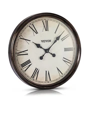 Wall Clock 20 in Roman Numerals Battery Operated Silent Clocks for Living Room