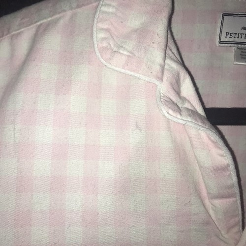 Petite Plume Girls’ 14 Pink Flannel Pajama Set 2 Piece Pink White Check *flaws - Picture 5 of 18