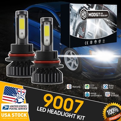 9007 LED Headlight Bulbs Kit 100W Xenon White 20000LM Super Bright White Durable
