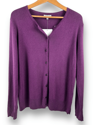 Pull Croft & Barrow Femme Taille L - Maille Texturée Col Ras - Violet