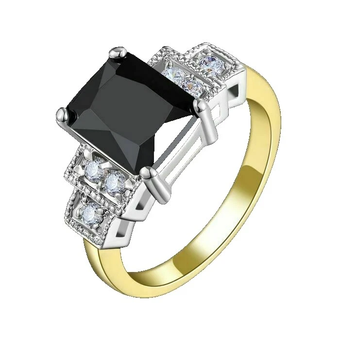 Onyx Black 8 Ring Fashion Rings