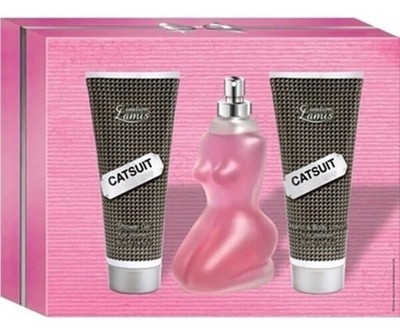 3er Damen Catsuit Parfümset Parfüm EDT Duschgel Lotion GP1L=54,95 