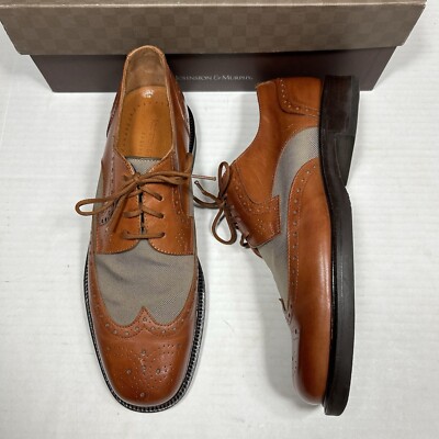 Johnston Murphy Shoes 13M Saddle Tan Oxford Men main image 4