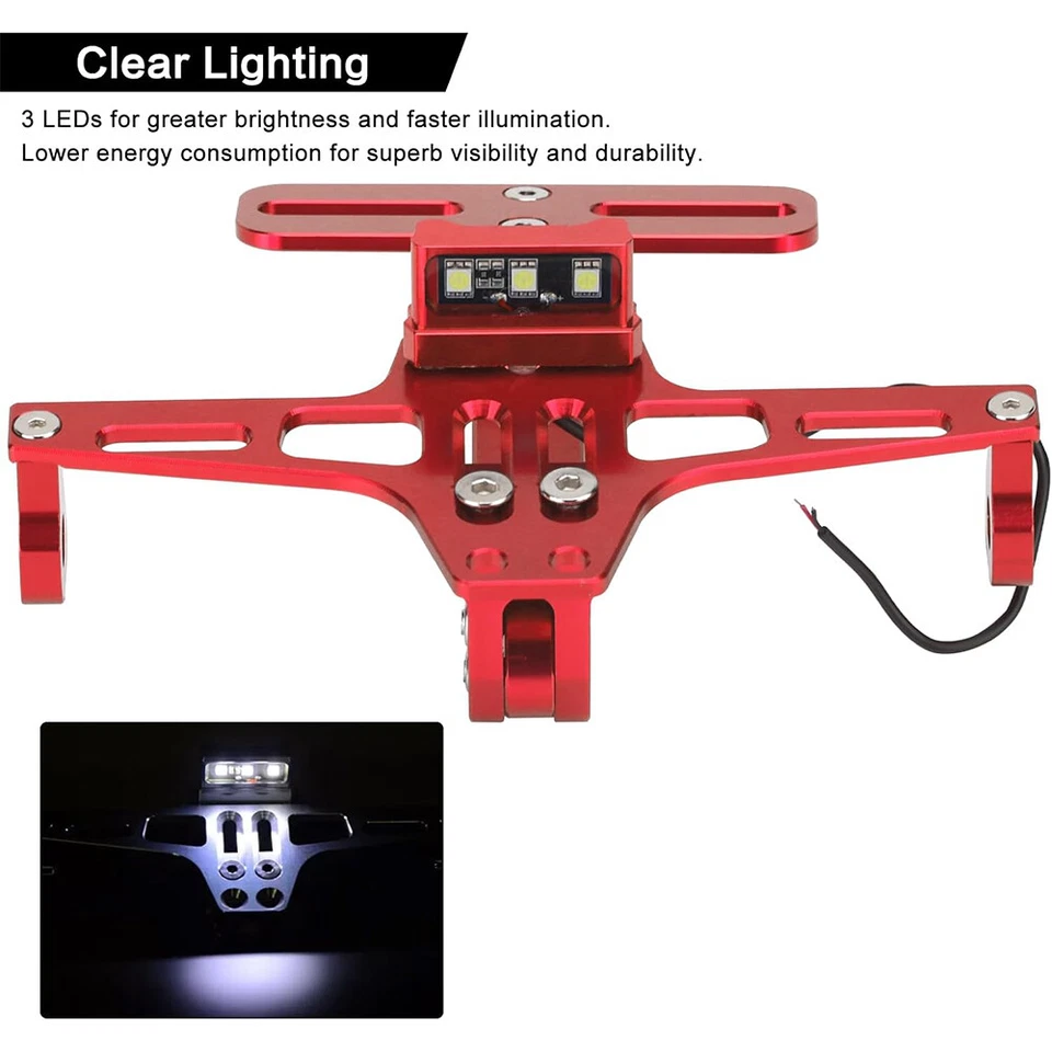 Red Motorcycle Light Tail Tidy Fender Eliminator Kit For HONDA CBR250R 300R 500R Foto 4 de 4