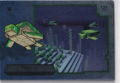 Panini Minecraft Adventure Trading Cards Karte Nr. 131 Metallic Card Turtle