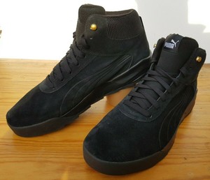 puma suede high tops black