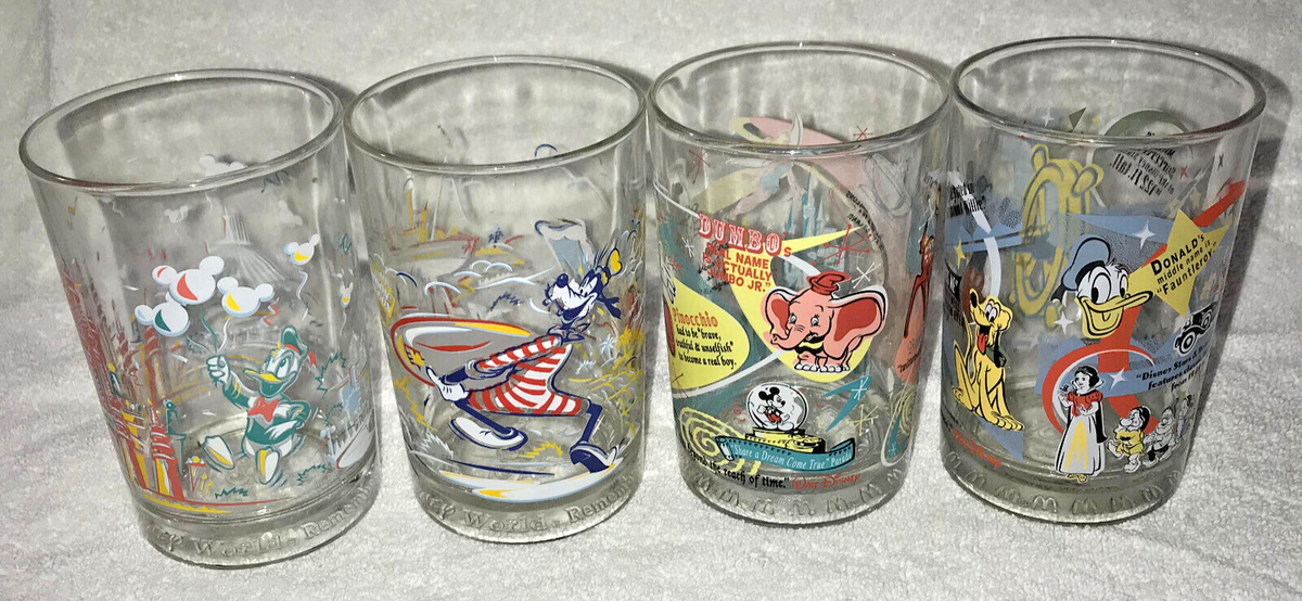 McDonald&rsquo;s Walt Disney World 100 Years of Magic Glasses Set of 4 