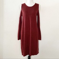 Philosophy Cashmere Blend Cold Shoulder Women's Sweater Dress Sz Small NEW