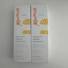 RiseWell Kids PRO x2 Sensitivity Mineral Toothpaste CAKE BATTER Hydroxyapatite