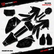 Blackout Slick Racing Graphics kit fits Honda Crf450X 05-18 Crf 450X 450