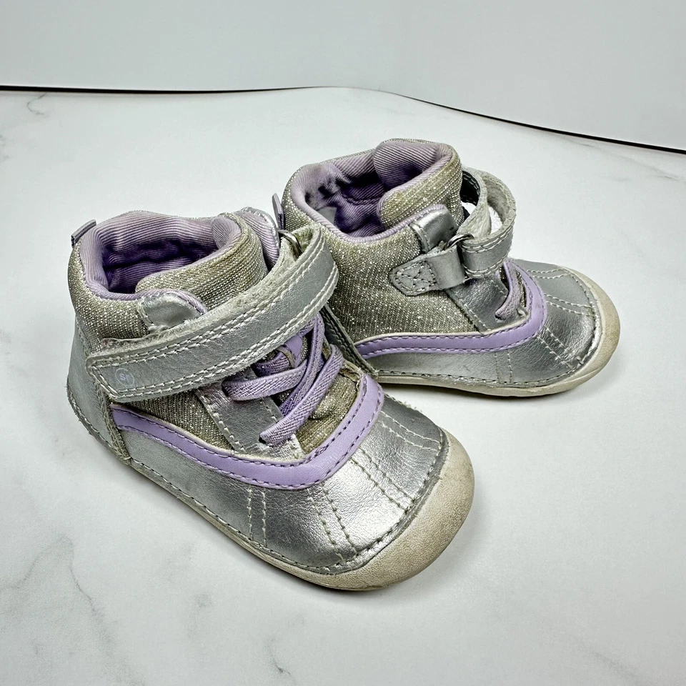 Toddler Girl Size 5M Stride Rite Talley HiTops Shimmer Plus Mermaid Sandal - Image 2 of 4