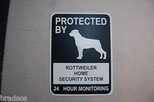 Rottweiler Doberman warning beware owner Guard Attack Dog Humor gate door fence