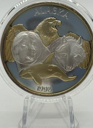 1998 State of Alaska Predator Medallion Proof - Picture 8 of 16
