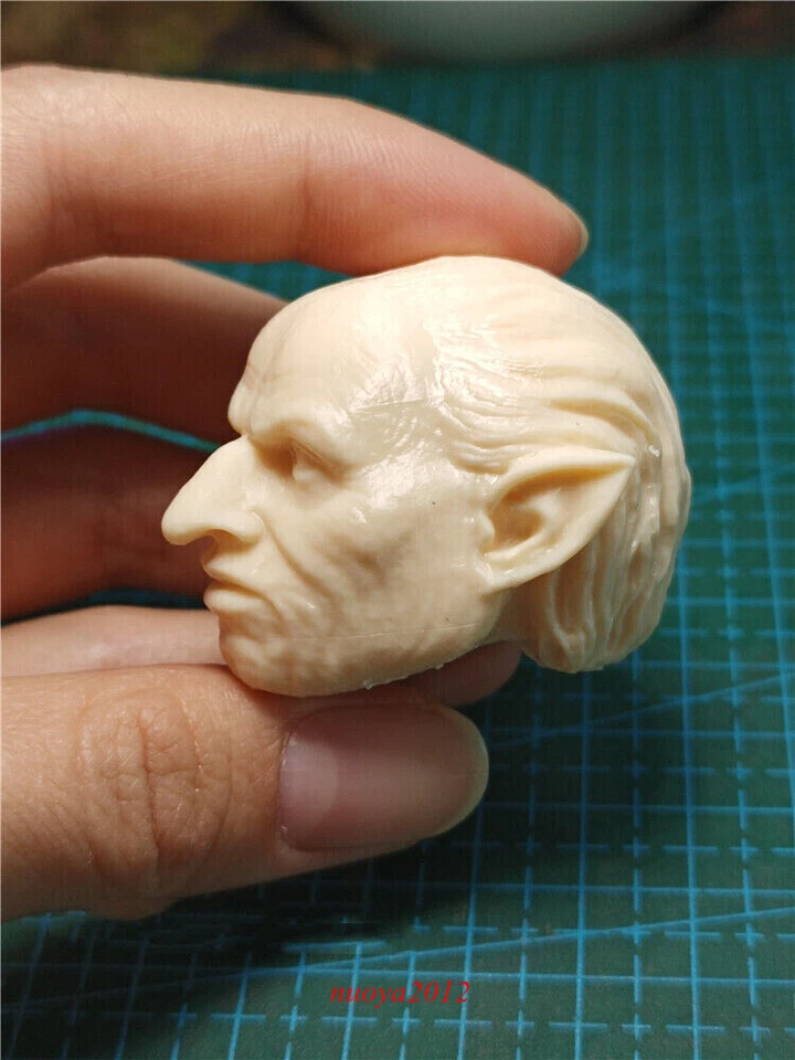 Hágalo usted mismo 1/18 Monster Goblin cabeza de caballero esculpida para figura de acción masculina de 3,75 pulgadas para Foto 2 de 4