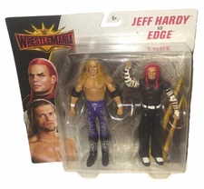 WWE WRESTLING WRESTLEMANIA BATTLE PACK SERIES EDGE VS JEFF HARDY FIGURES MATTEL