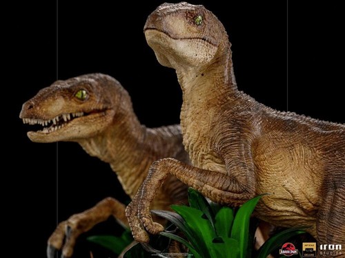 JURASSIC PARK 1/10 Deluxe Art Scale Just The Two Raptors 20 cm IRON STUDIOS - Imagen 8 de 12