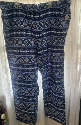 Cozy Blue Print Lounge Pants Adjustable Tie Waist Old Navy Xxxxl Tall Nwt Unisex