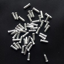 100pcs Metal Bike Brake Gear Cable Wire Outer End Caps Crimps Tips Ferrules UK