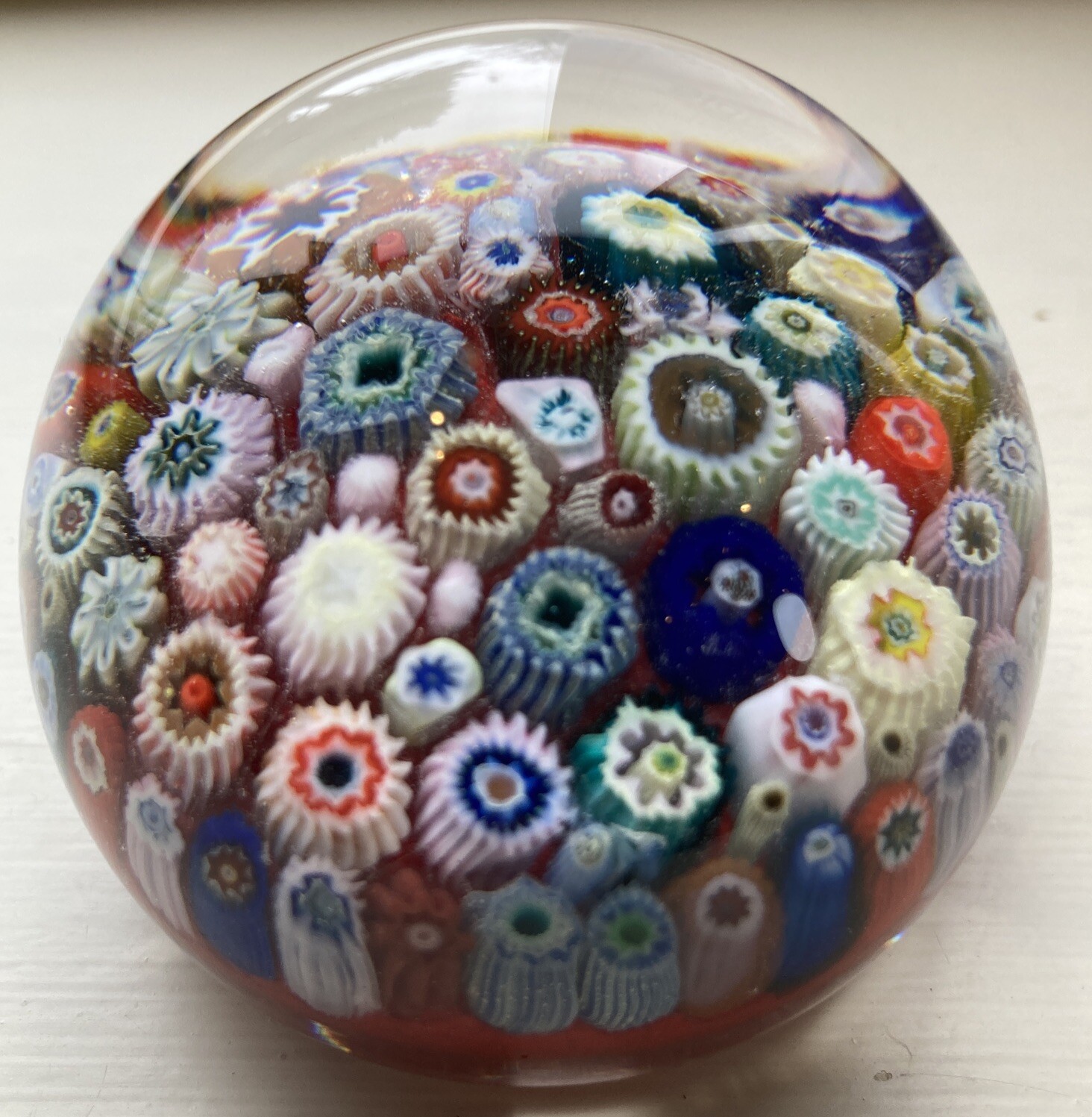 vintage millefiori glass paperweight eBay